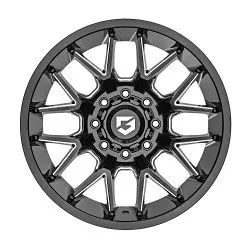 GEAR OFF ROAD 768BM 20X9 GLOSS BLACK/MILLED ACCENTS